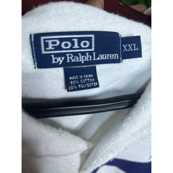 Polo Ralph Lauren Men's Vintage Velour Short Sleeve Polo Shirt White Size XXL - Picture 3 of 7